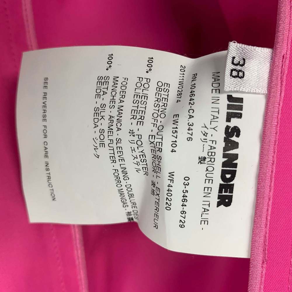 JIL SANDER Pink Polyester Notch Lapel Jacket - Picture 6 of 7